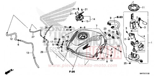 SERBATOIO CARBURANTE/POMPA CARBURANTE CBR500RAN di 2022
